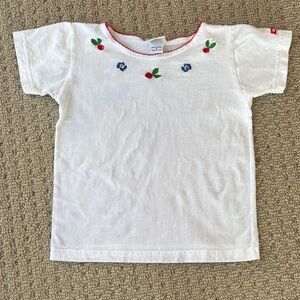 Vintage 1990s Oshkosh B’Gosh White Kids Shirt with Embroidery